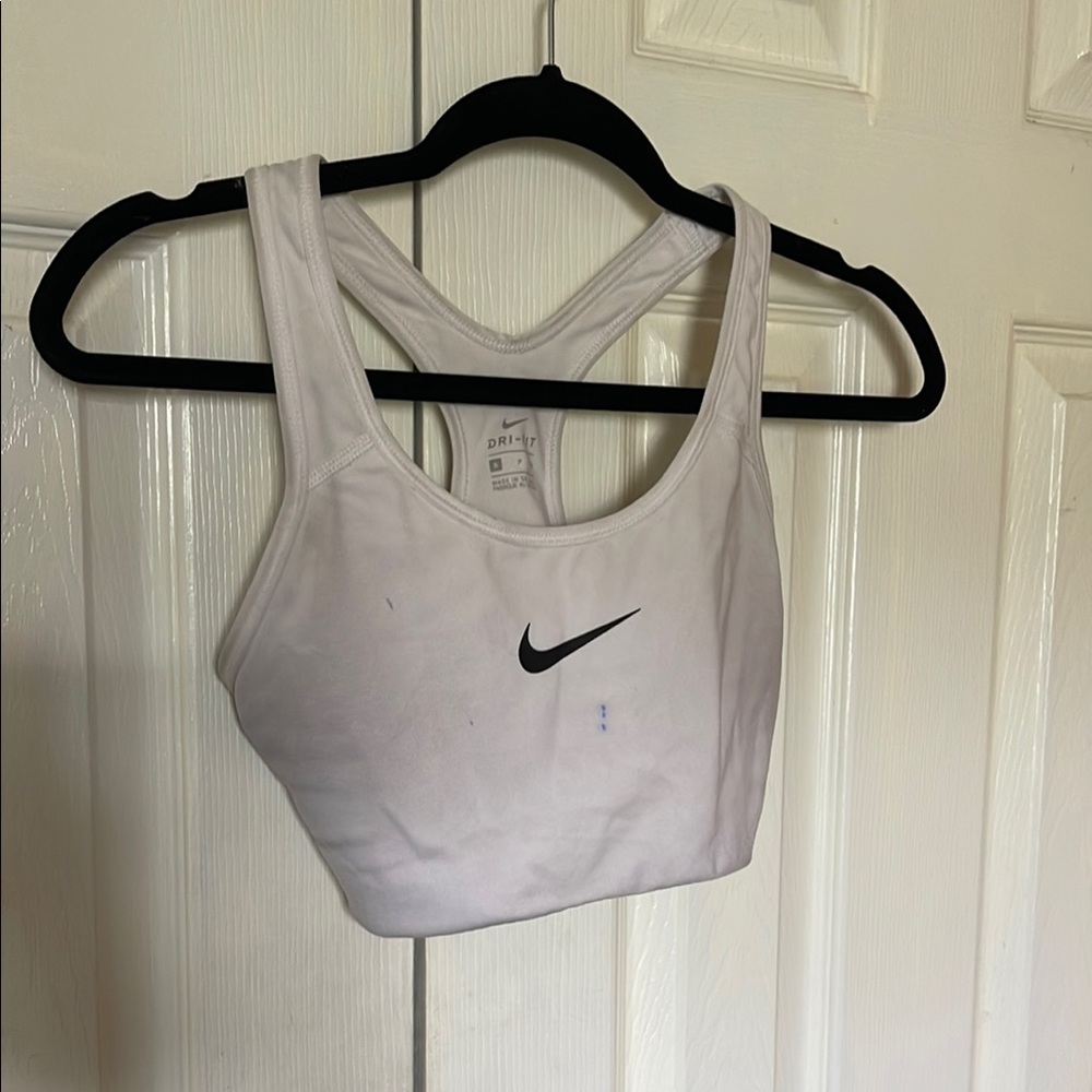 Nike White Sports Bra - Picture 1 of 3